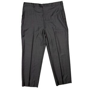 Giorgio Armani Dress Pants "Su Misura" Wool Trousers Italy Grey Check 40x30